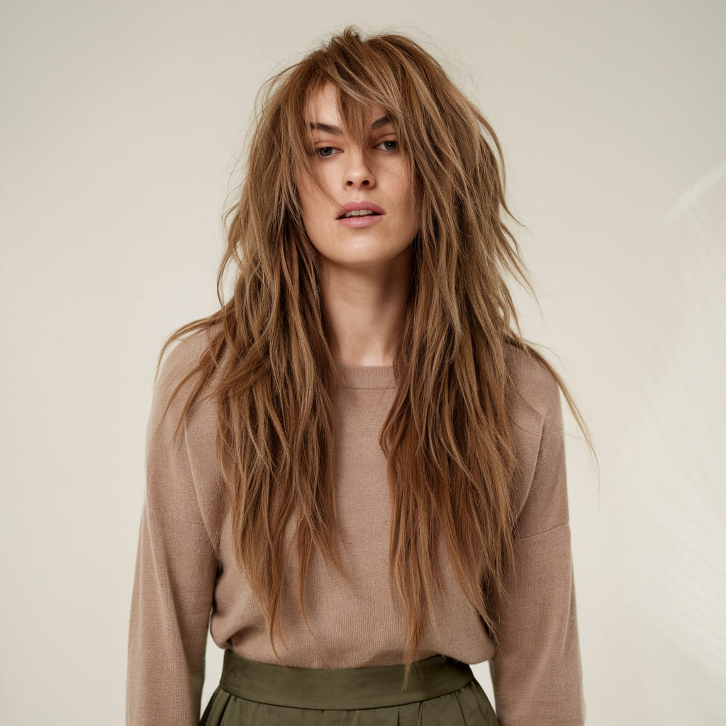 Long Shaggy Layered Haircut