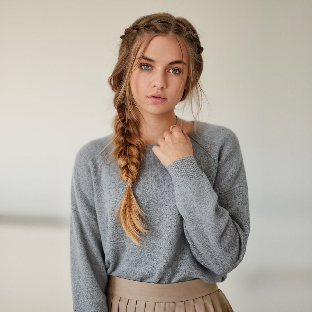 Messy Braid with Flyaways