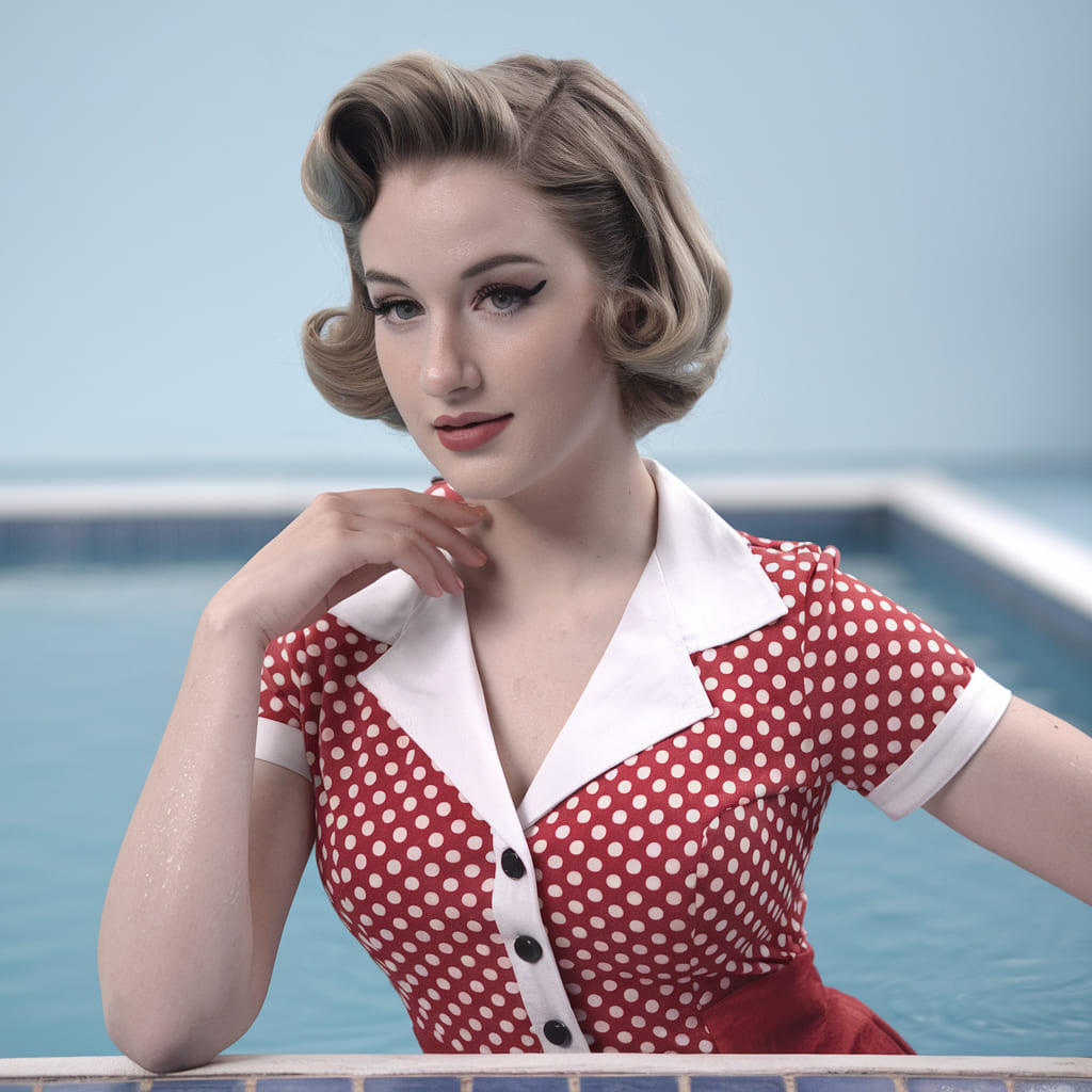 Pin Up Style with Waves