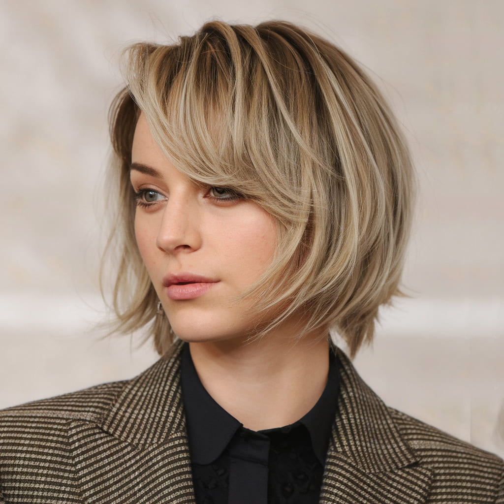 Layered Short Bob with Subtle Layers