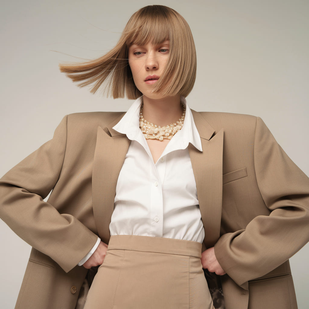 Sleek Bob with Subtle Wispy Bangs