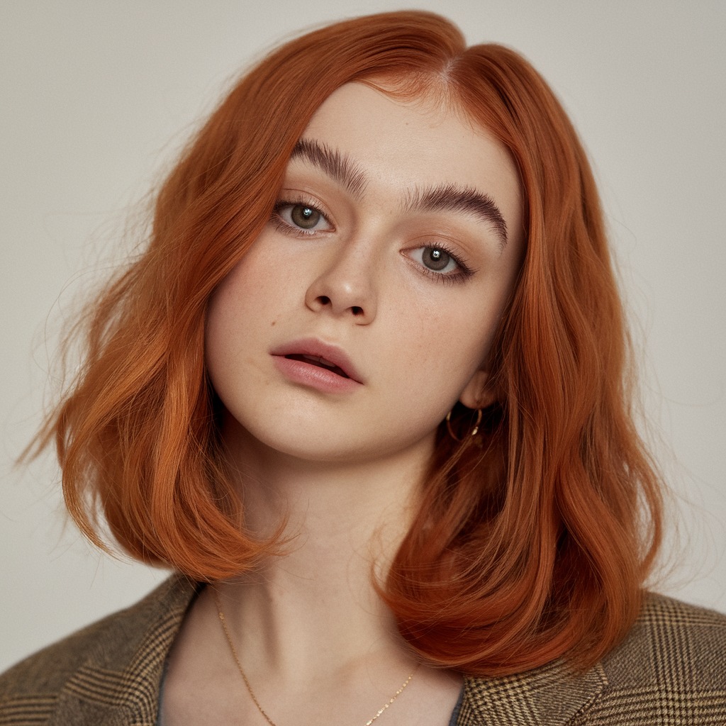 Bold Red Lob with Feathered Ends