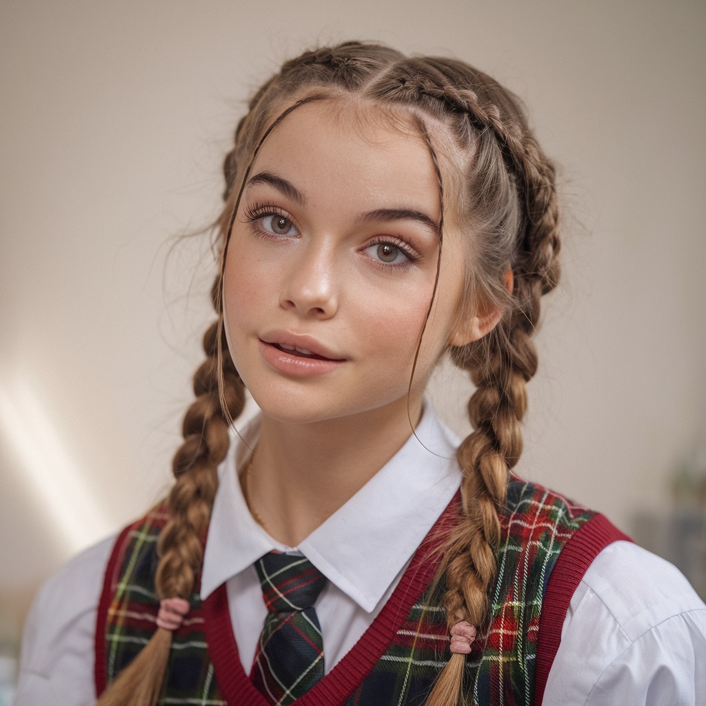 French Braid Pigtails